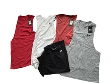 Under Armour Men’s Drop Tank Tops Stringers Gym Lot Of 5 S Small