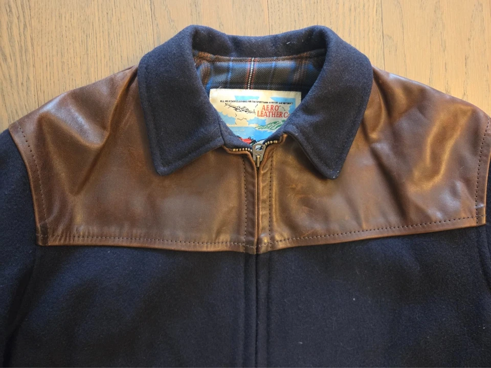 Aero Leather - Men's Wool and Horsehide Jacket Sz 38 - Image 2 of 4