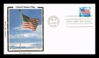 DR JIM STAMPS US COVER FLAG AND CLOUDS FIRST DAY ISSUE COLORANO SILK CACHET