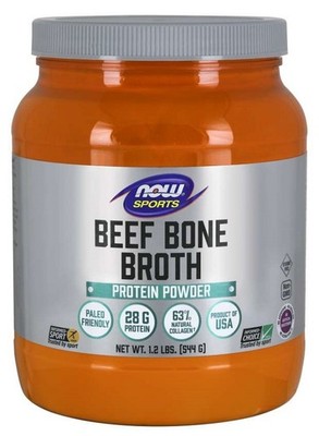 NOW Foods Bone Broth, Beef Powder - 544g (86,38 EUR/kg)