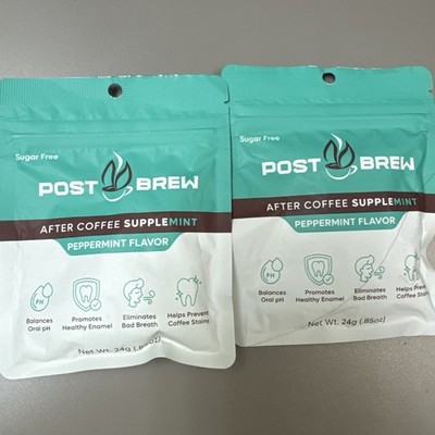 (2) Post Brew After Coffee Supplement Peppermint Flavor