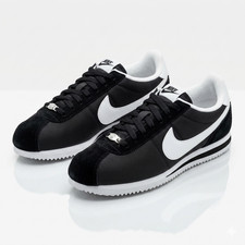  Nike Classic Cortez Basic Nylon Black White ...
