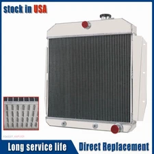 4 CORE ALUMINUM RADIATOR FIT 55 56 57 58 59 CHEVY TRUCK PICKUP SUBURBAN/APACHE