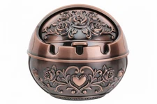 Metal Ashtray Smoking Windproof Vintage Retro Cigarette Decorative