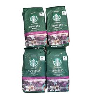 Starbucks Whole Bean Coffee, Dark Roast Coffee, Espresso Roast 4 BAGS 