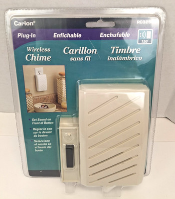 Carlon Door Chime Plug-In Wireless Add-On RC3250 Plays 13 Sounds New Sealed