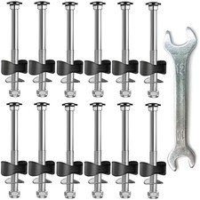 POROHOM 12 PCS Trampoline Screws, Long Screw 3", sliver