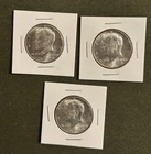 Set Of 3 1964 JFK Kennedy Silver Half Dollar Coins 90% 50c