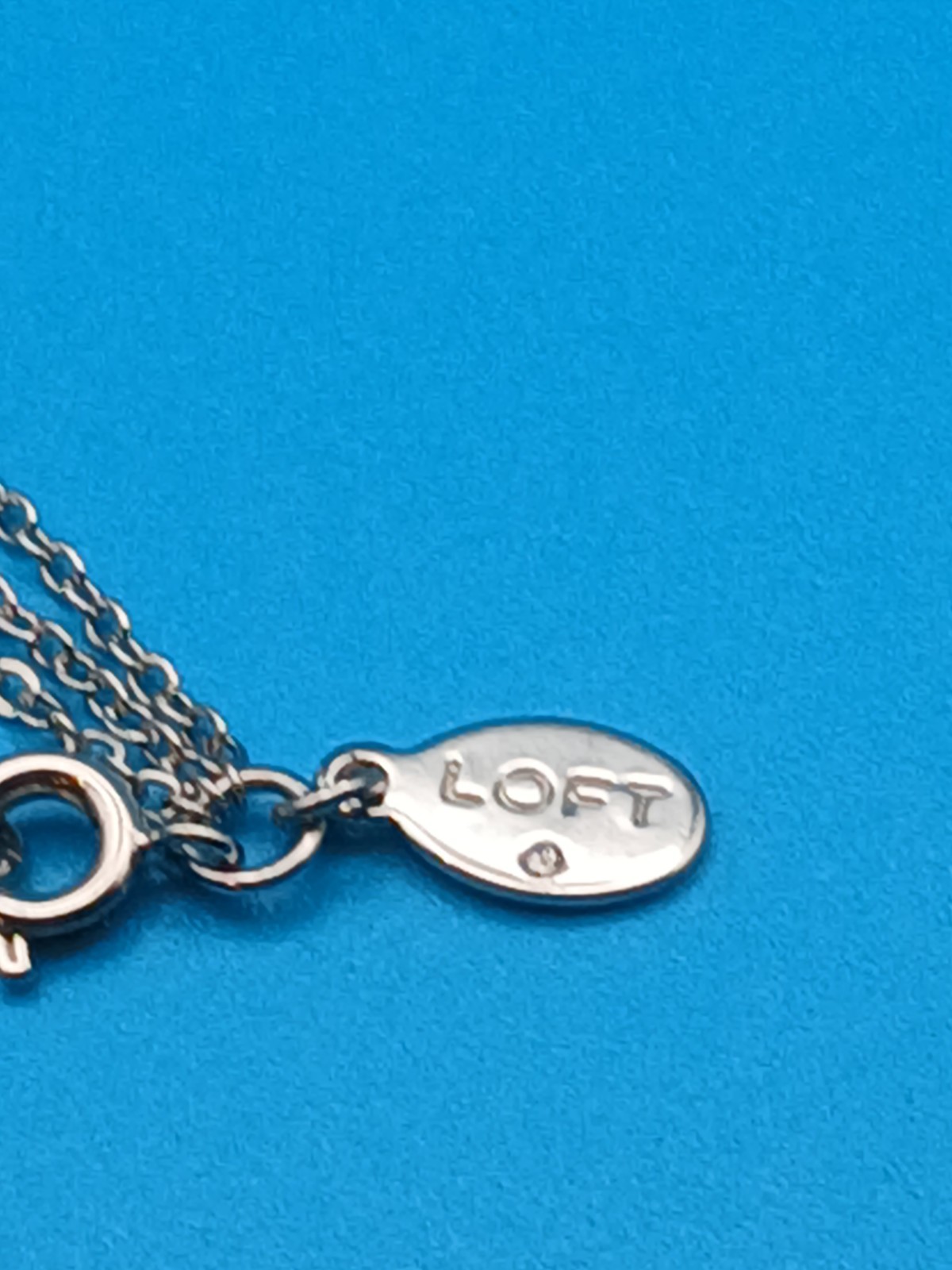 Signed Loft Silvertone Multi-strand Necklace With… - image 2