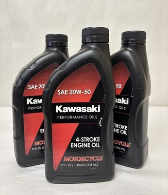 Kawasaki Motorcycle 4 Stroke Engine Oil SAE 20W-50 (3 QTS) OEM #K61021-201A M995