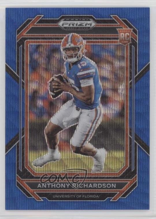 2023 Panini Prizm Draft Picks Blue Wave 63/249 Anthony Richardson #104 1cx3
