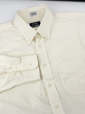 Vintage Gitman Bros Mens Shirt 17.5 35 Light Yellow Button Down Made In USA