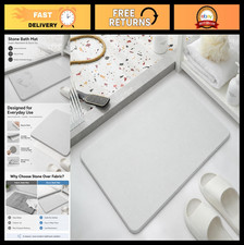 Quick Dry Diatomite Bath Mat - Super Absorbent Non-Slip Shower Mat 24" x 16
