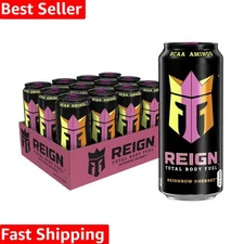 16 Fl Oz Total Body Fuel - Rainbow Sherbet Flavor, Pack of 12, Zero Sugar