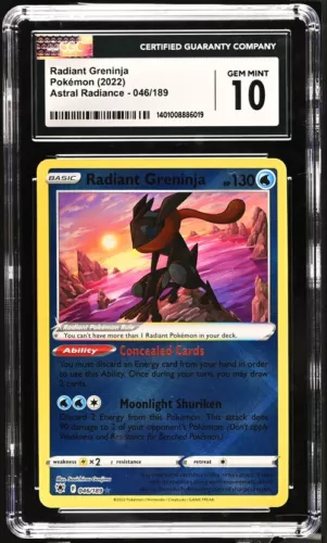 NEW CGC 10 Radiant Greninja 046/189 Astral Radiance Shiny Holo Rare Pokémon GEM