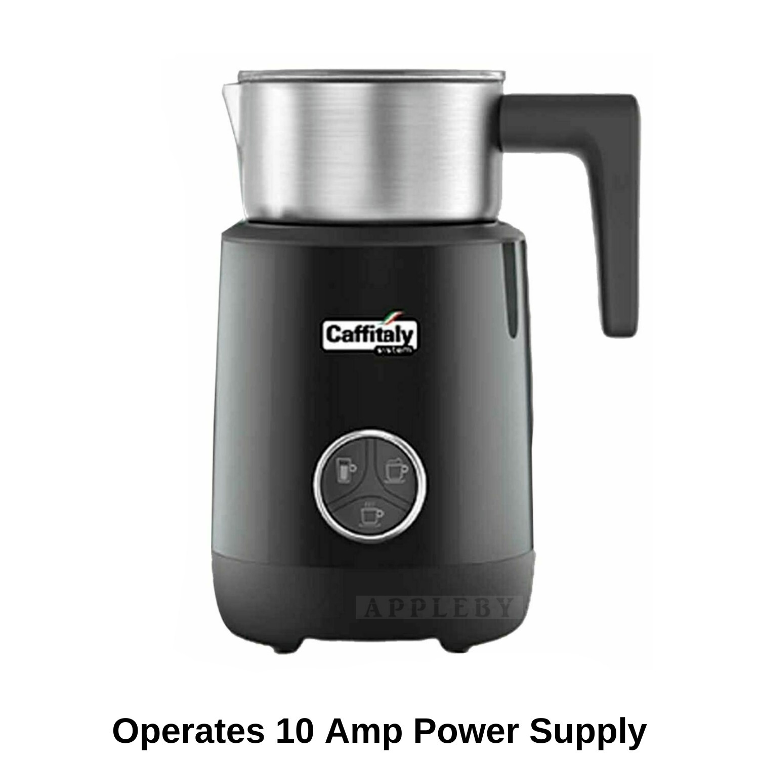 Grinders Caffitaly Induction Milk Frother Black Electric Frothing Jug