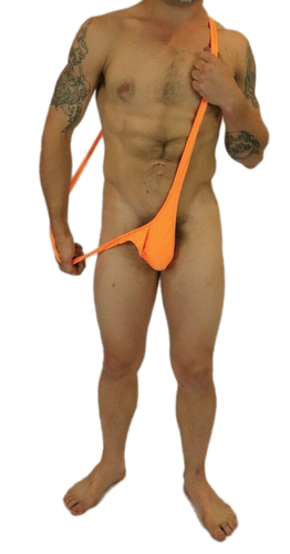 Mankini Borat Orange Thong Bodysuit Swimsuit Lingerie Underwear Sexy - Picture 4 of 8