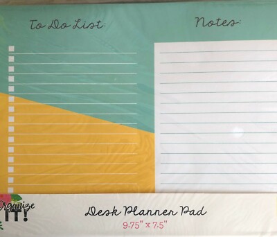 To Do List Desk Planner Pad Moms Family Menu Organizer Calendar 60 Pages Notes