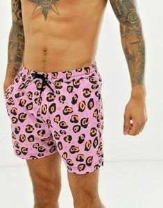 pink leopard print shorts