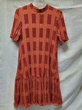 No Boundaries Short Sleeve Teen Girl BoHo Style Dress Large 10/12 Burnt Orange