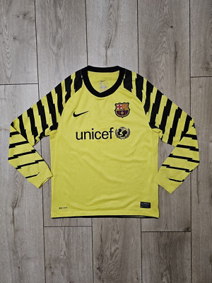 BARCELONA 2010 2011 GOALKEEPER FOOTBALL SOCCER JERSEY BOYS 10-12Y