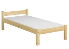 Classico letto in pino massello con materasso 80x200 su doghe rigide 60.36-08M