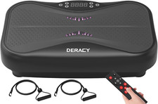 Vibration Plate Exercise Machine Whole Body Workout 3D XL Platform Shaker with R