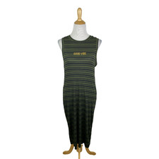 NWT MIROH Women's Striped Sleeveless GOOD VIBES Bodycon Dress Plus Size 1X B56