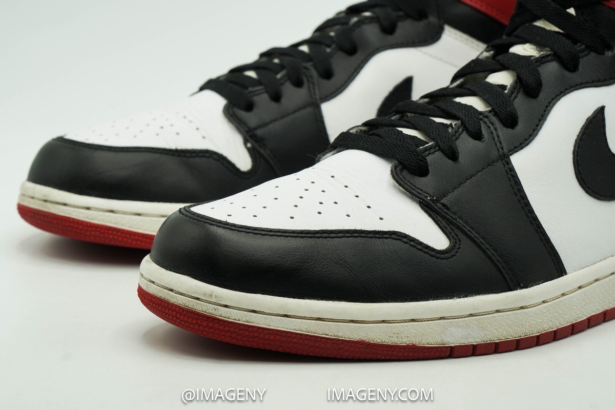 AIR JORDAN 1 RETRO 2013 HIGH OG USED SIZE 11 BLACK TOE WHITE AIR JORDAN 1 RETRO 2013 HIGH OG USED SIZE 11 BLACK TOE WHITE