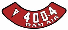 Air Cleaner Decal 400-4v Ram Air For 1959-1977 Gto Lemans And Tempest