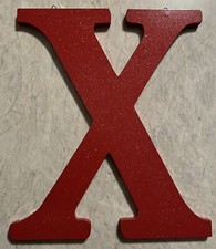 Letter X Decorative Glitter Wall Plaque Room Decor Interior Hanging 12 Inches