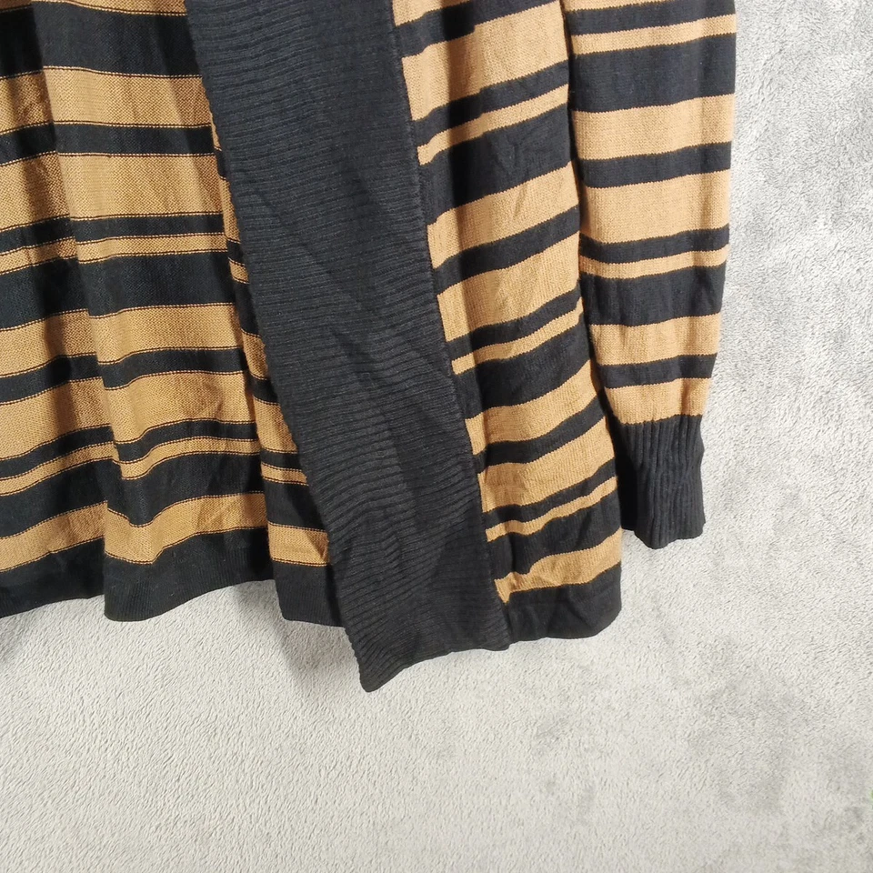 Cárdigan METAPHOR Frente Abierto Manga Larga Marrón y Negro Rayas TALLA L Foto 4 de 4