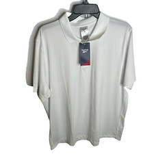 Reebok Men's Short Sleeve Performance Training Polo Shirt - White Size S