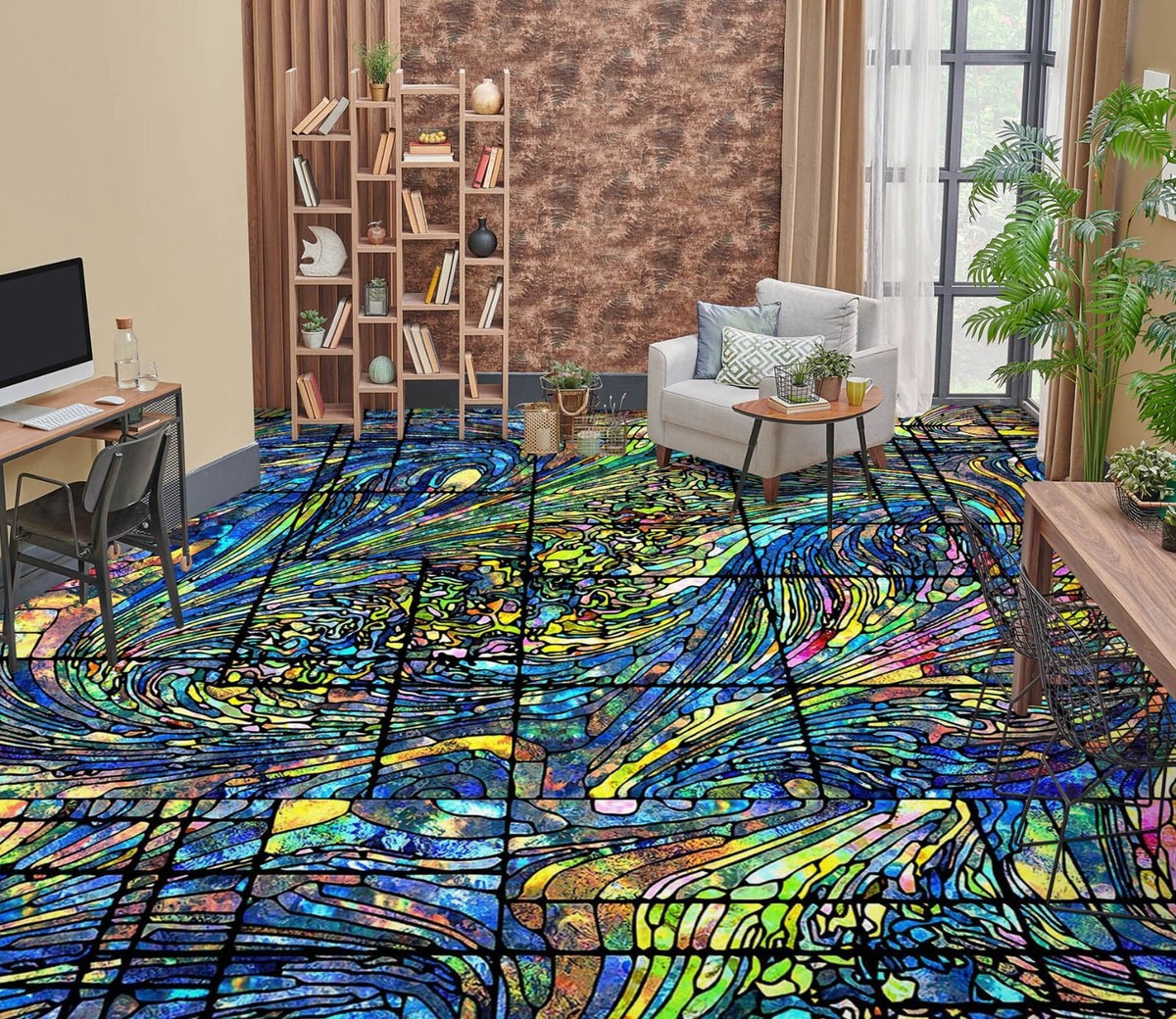 3D Art Texture SKE1627 Floor WallPaper Print Decal Epoxy Floor