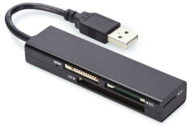Ednet  USB 2.0 Multi CardReader 4-port unterstützt MS,SD,T-flash,CF Format