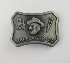 Jimmy Durante Help Da Kids Belt Buckle Regis Fabrication, Meriden, Conn. Vintage