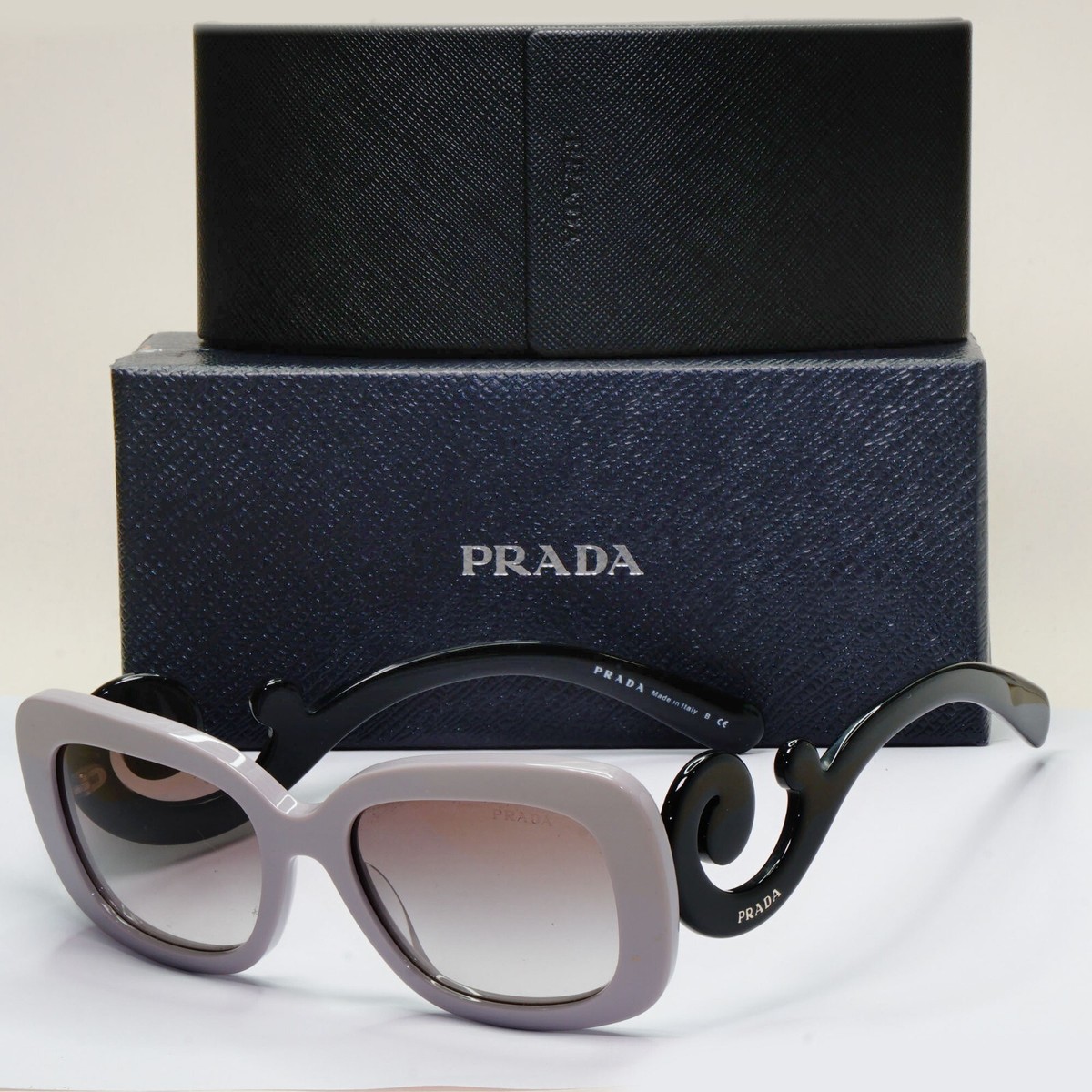 Prada Sunglasses Swirl Baroque Square Lilac Black PR27OS SPR 27O