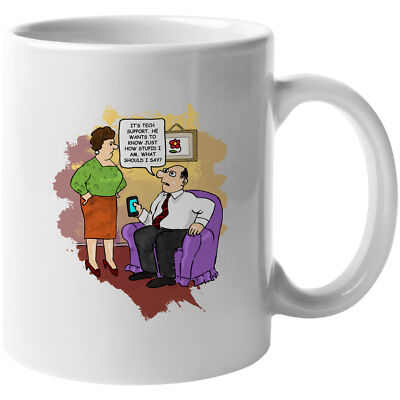#ad #ad Tech Support. What Should I Say? Funny Tech Support Coffee amp; Tea Gift Mug $14.99