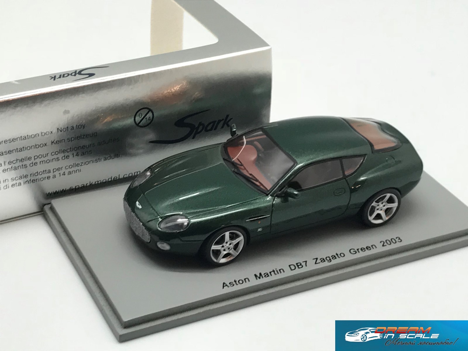 Aston Martin DB7 Zagato Coupe green Spark S0375 resin 1 43 Aston Martin DB7 Zagato Coupe green Spark S0375 resin 1 43