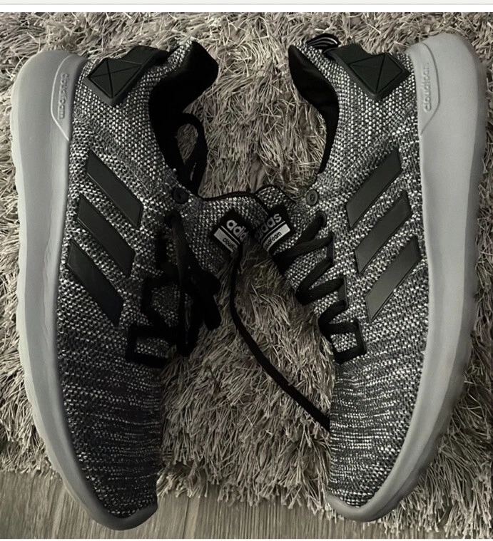 adidas cloudfoam Lite Racer BYD. Grey Grey Stretch Mesh Shoes 8 1 2
