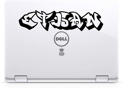 Personalisierter Laptop Namensaufkleber - maßgeschneiderte Graffiti-Schrift Vinyl Aufkleber Auto 20 cm 8''