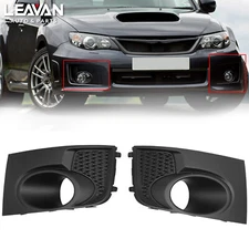Pair Fog Light Lamp Bezel Cover Frame Black For Subaru Impreza WRX STi 2011-2014
