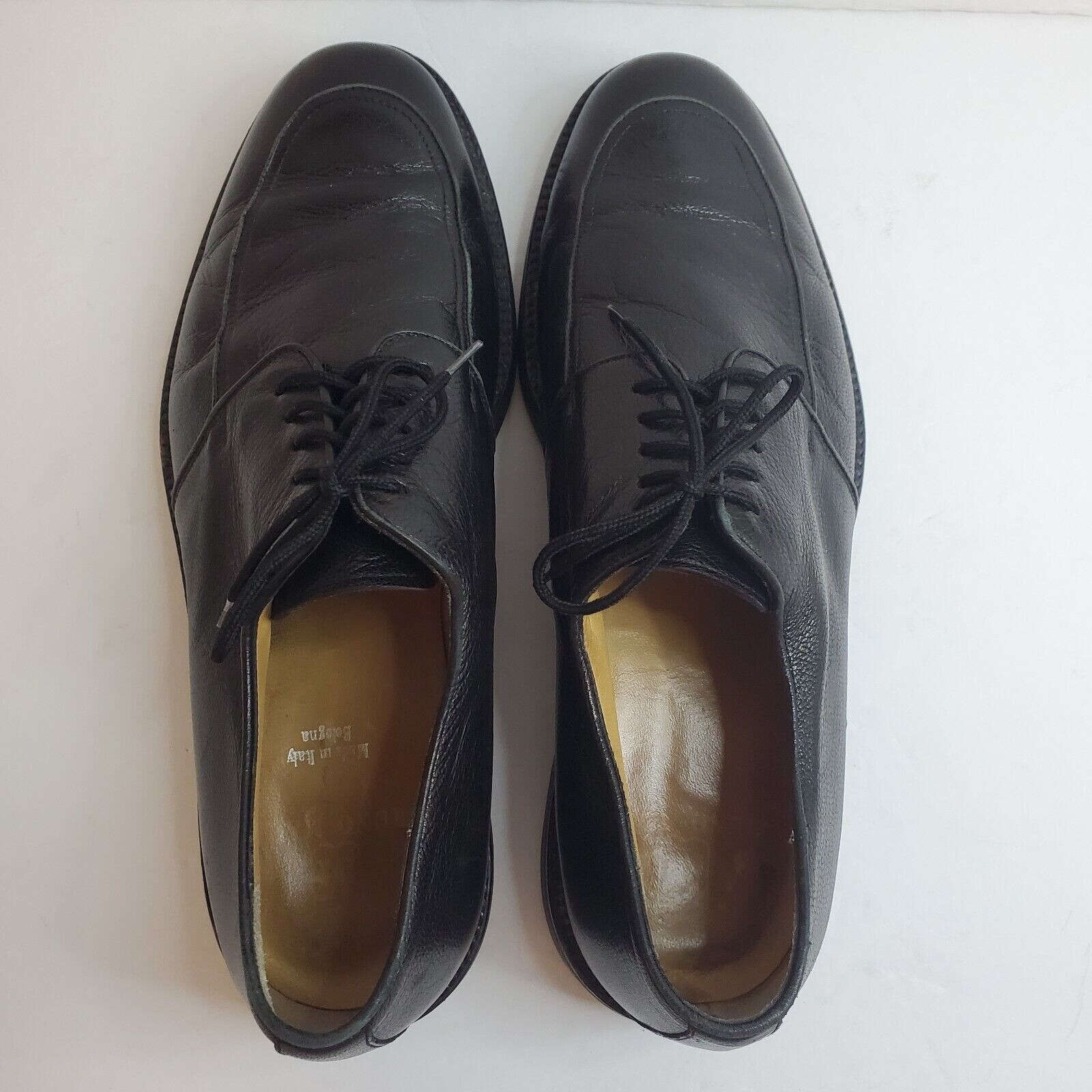 SAOLA Oxford uomo Bruno Magli Renzo in pelle taglia 10 5 nere accademia preppy ufficio