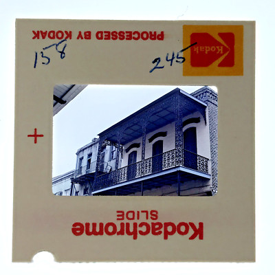New Orleans March 1978 Kodachrome Slide, a Wrought Iron Balcony