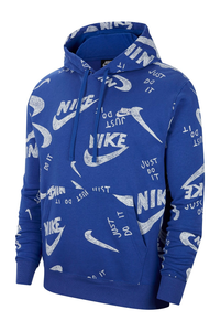 nike club aop logo hoodie