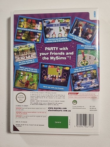 MySims Party Nintendo Wii Complete PAL Game Wii U Compatible Simulation Family - Picture 3 of 3
