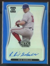 2020 Leaf Metal Draft Blue Reid Schaller Auto 18/35 Washington Nationals