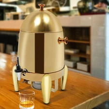 Gold 12L Beverage Dispenser Stainless Steel Insulated Beverage Dispenser 400W US