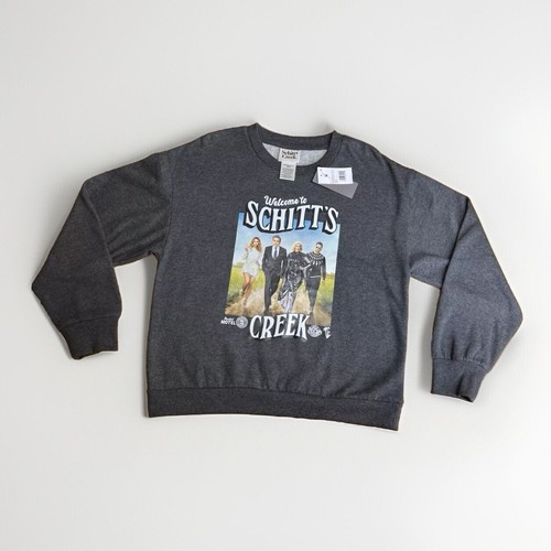 Welcome to Schitt$ Creek Women's Gray Graphic Long Sleeve Casual Sweatshirt|SZ:M - Picture 2 of 21