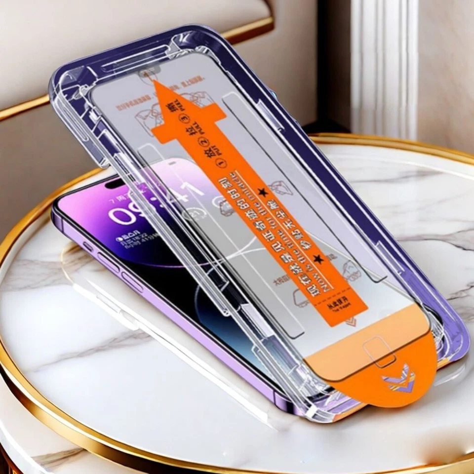 Easy instal Screen Protector for iPhone 17 16 15 14 13 12 Pro Max Tempered Glass - Image 2 of 4